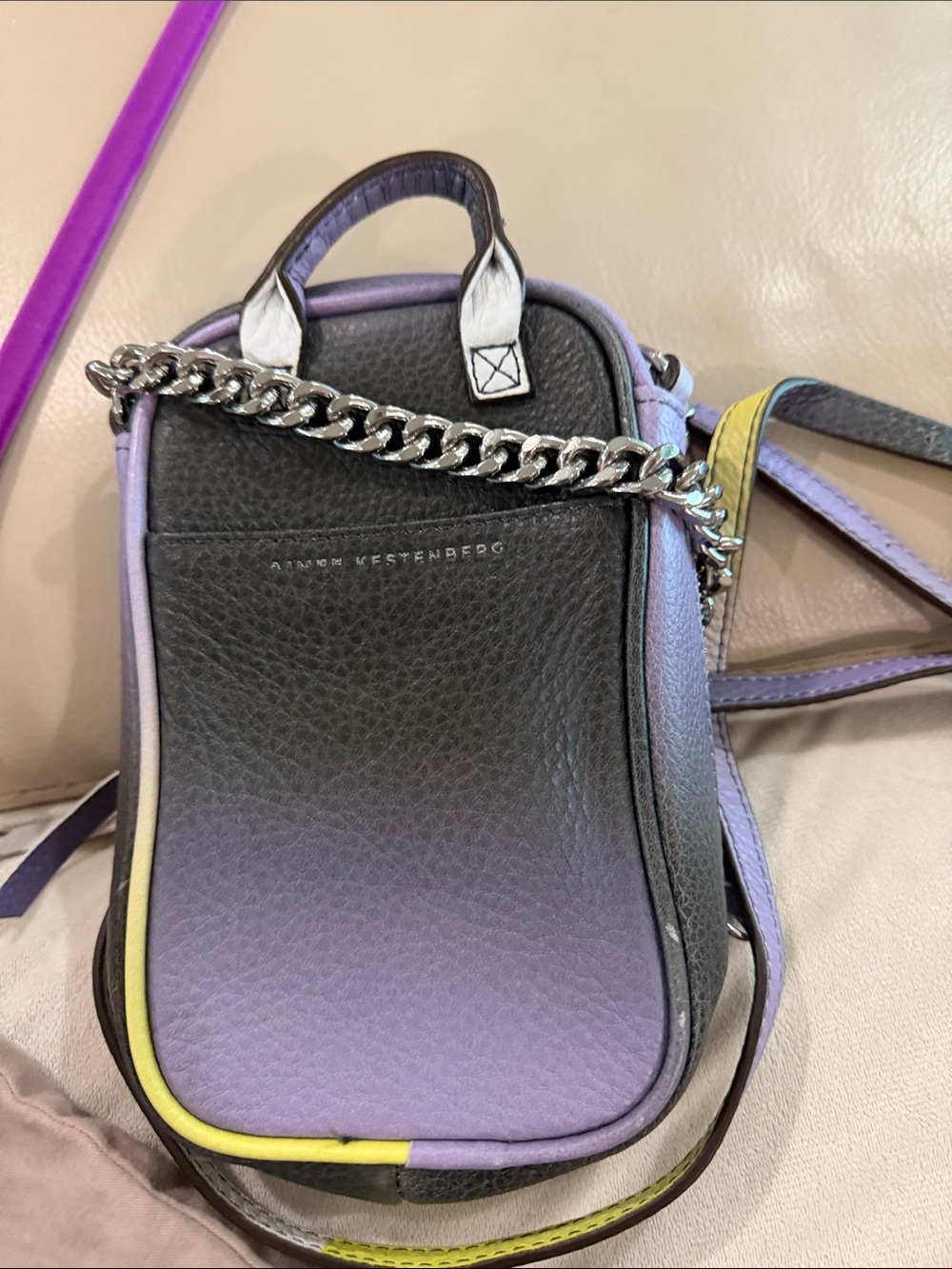 Aimee Kestenberg Gradient Yellow to Lavender Crossbody Bag - Picture 2 of 3
